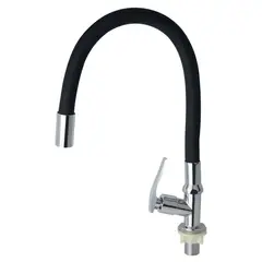 C AND A TOOLS - Llave Lavadero Flexible Mueble Ac. Inox. Color Negro C&A - Negro