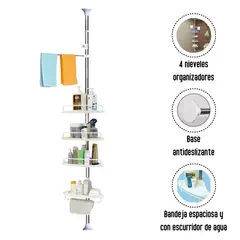 GENERICO - Esquinero/Organizador de Baño 4 Niveles Regulable