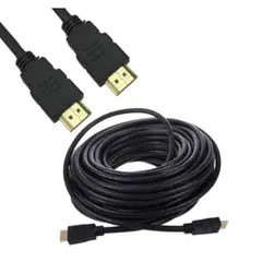 GENERICO - Cable HDMI 15 Metros Full HD 3D V1.4 PVC negro HDMI a HDMI