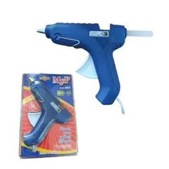 GENERICO - Pistola para aplicar silicona MyP 8002 40w 60hz + 2 barras 10cm Azul