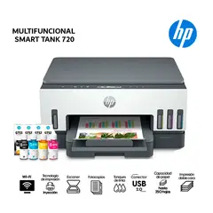 HP - Impresora multifuncional Smart Tank 720