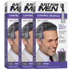 JFM - Tinte para Cabello Just for men Control Gradual Negro x3 Und