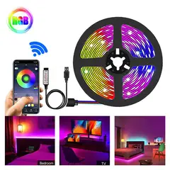 SEISA - Cinta Led RGB 5050 5 Metros / Bluetooth para Smart TV, Decoración