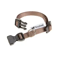 FERPLAST - COLLAR BROWN NYLON PARA PERRO AJUSTABLE C15/44