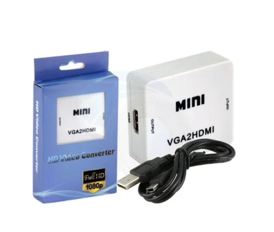 Convertidor Adapatador Vga A Hdmi Con Audio Full Hd Mini VGA2HDMI