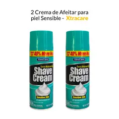 GENERICO - 2 Crema de Afeitar Xtracare 396 gr - para piel Sensible