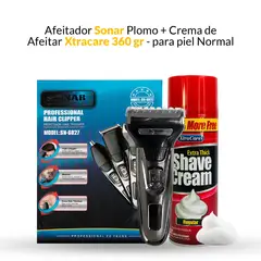 SONAR - Afeitador 6027 plomo+crema de afeitar xtracare- piel normal