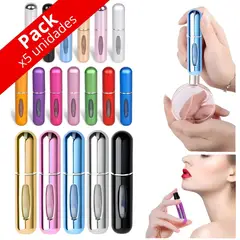 MINARI - Set X5 Dispensador Atomizador de Perfume para Viaje Recargable 5ml A15
