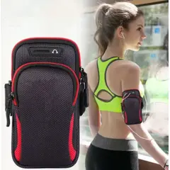 GENERICO - Bolso Porta Celular Deportivo Con Correa- Rojo