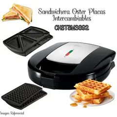 OSTER - Sandwichera Intercambiable 2 en 1 - 3892