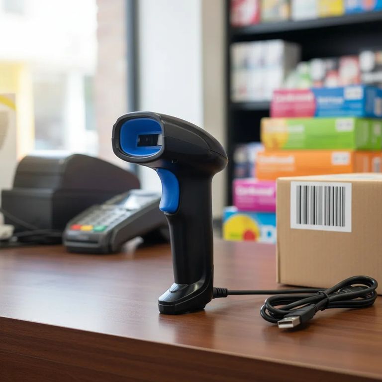 Lector escaner alámbrico de código de barras USB 2D 1D QR YHD-1100D