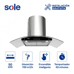 SOLE - Campana Extractora Venus Plus 90 Cm