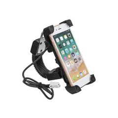 LH ELECTRONIC - Sujetador y cargador de celular para moto