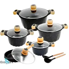 VALESKA - Set de Ollas Roca Volcánica Granito 12