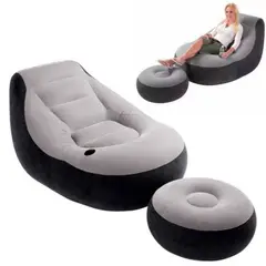 LH ELECTRONIC - Sofa sillón inflable posa pies posa vasos