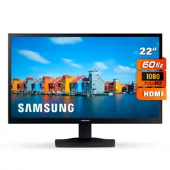 SAMSUNG - Monitor 22" Full HD 1080 HDMI VGA - LS22A33ANHLXPE