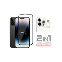 GENERICO - Pack/Vidrio Templado Protector Pantalla y Cámara iPhone 14 Pro Max