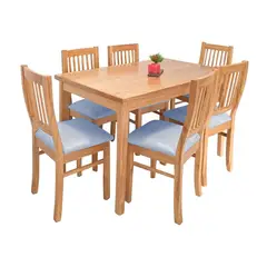 HOME PREMIUM - Juego de Comedor 6 Sillas Vilma Azul.