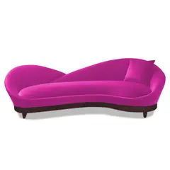 HOME PREMIUM - Sofá 3 Cuerpos Petals Fucsia.
