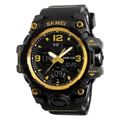 Skmei - Reloj 1155 Doble Horario Negro/ Dorado