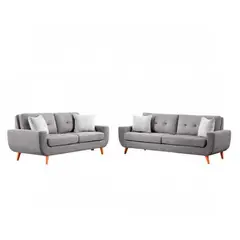 FABIANI HOME - Juego De Sala Mango 3-2 Cuerpos Gris