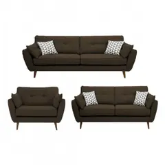 FABIANI HOME - Juego De Sala Naelah 3-2-1 Cuerpos Negro