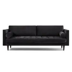 FABIANI HOME - Sofa Luana 3 Cuerpos Negro