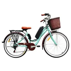 BOX BIKE - Bicicleta Eléctrica Vintage Aro 26 - Verde