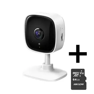 TP LINK - Cámara de Seguridad para Casa Wi-Fi 3MP TAPO C110 + MicroSD 64 GB