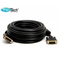 TRAUTECH - Cable Dvi a Dvi 5 Metros 24+1 Pines Monitor pvc doble filtro