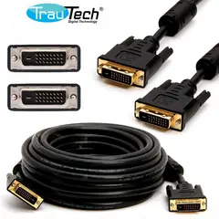 TRAUTECH - Cable Dvi a Dvi 10 Metros 24+1 Pines Monitor pvc doble filtro