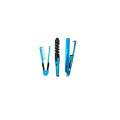 LH ELECTRONIC - Plancha titanium cabello rizador y peine