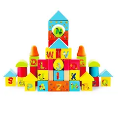 LH ELECTRONIC - Juego Didáctico Bloques del Alfabeto Inglés 50P