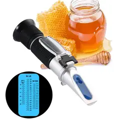 OEM - Refractómetro ATC para Miel De Abeja 58-90% Brix Agua 3 Escalas