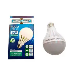 HOME LIGHT - Foco LED Deluxe 9W Luz Dia Base E27 - Blanco