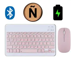 GENERICO - Teclado Mouse Bluetooth Inalambrico Pc Android Ipad Mac Tablet Rosa