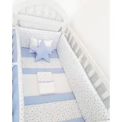 GENERICO - Protectores Laterales Parachoques de cuna diseño estrellitas