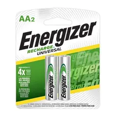 ENERGIZER - Pilas Recargables Aa 2000mAh. 02 pilas.