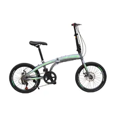 BOX BIKE - Bicicleta Plegable Aro 20 Con Frenos de Disco Unisex - Gris