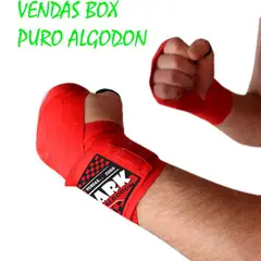 GENERICO - Vendas para Box Dhark 100 % Algodón Color Rojo