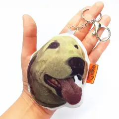 QALA DISEÑO - Llavero hecho a mano - - Perro Labrador Hueso
