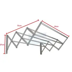 GENERICO - Tendedero de Ropa Plegable Aluminio 70X75X27 cm
