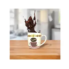 INSPIRA MARKET - Taza De Café De Porcelana Con Plato Y Cucharita