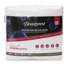 BEAUTYREST SIMMONS - Protector De Colchón Impermeable Heiq Viroblock Queen