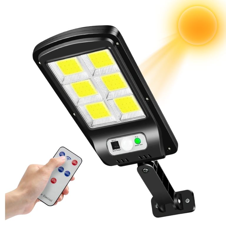 MINI LÁMPARA SOLAR 6 CELDAS 120 LED BRILLANTES / EXTERIOR