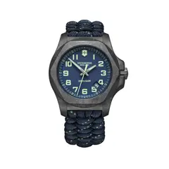 VICTORINOX - Reloj INOX Carbon correa paracord azul dial azul