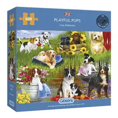 GIBSONS - Rompecabezas cachorros divertidos 500 piezas