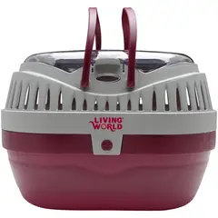 LIVING WORLD - Transportador para mascotas pequeñas guinda