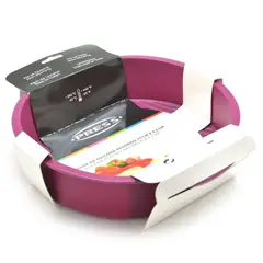 Press - Molde de Silicona Redondo 23 cm x 6.3 cm Morado Línea Silicona -