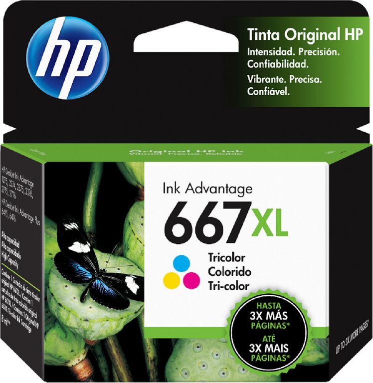 Cartucho Tinta 667 Tricolor Alto Rendimiento Deskjet Plus